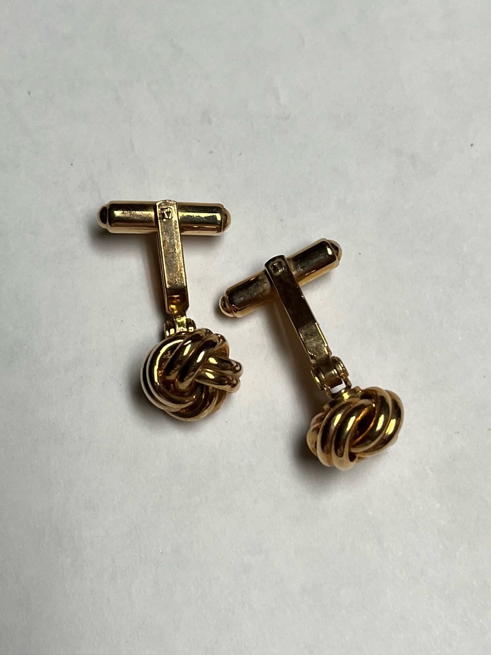Gold Knot Cufflinks for Men - Classic Knot Design